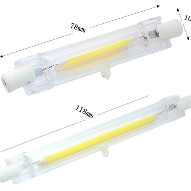 R7S LED Bulb COB Glass Tube 78MM 15W 118MM 30W 40W 50W dimmable bulb  Replace Halogen Lamp J78 J118 Lamparda SpotLight 110V 220V