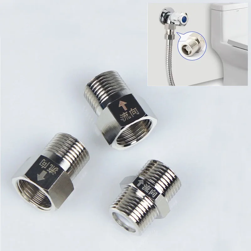 Toilet One-way Check Valve Male Female Thread 1/2" 201/304 Stainless Steel Water Tower Water Heater Anti-backflow