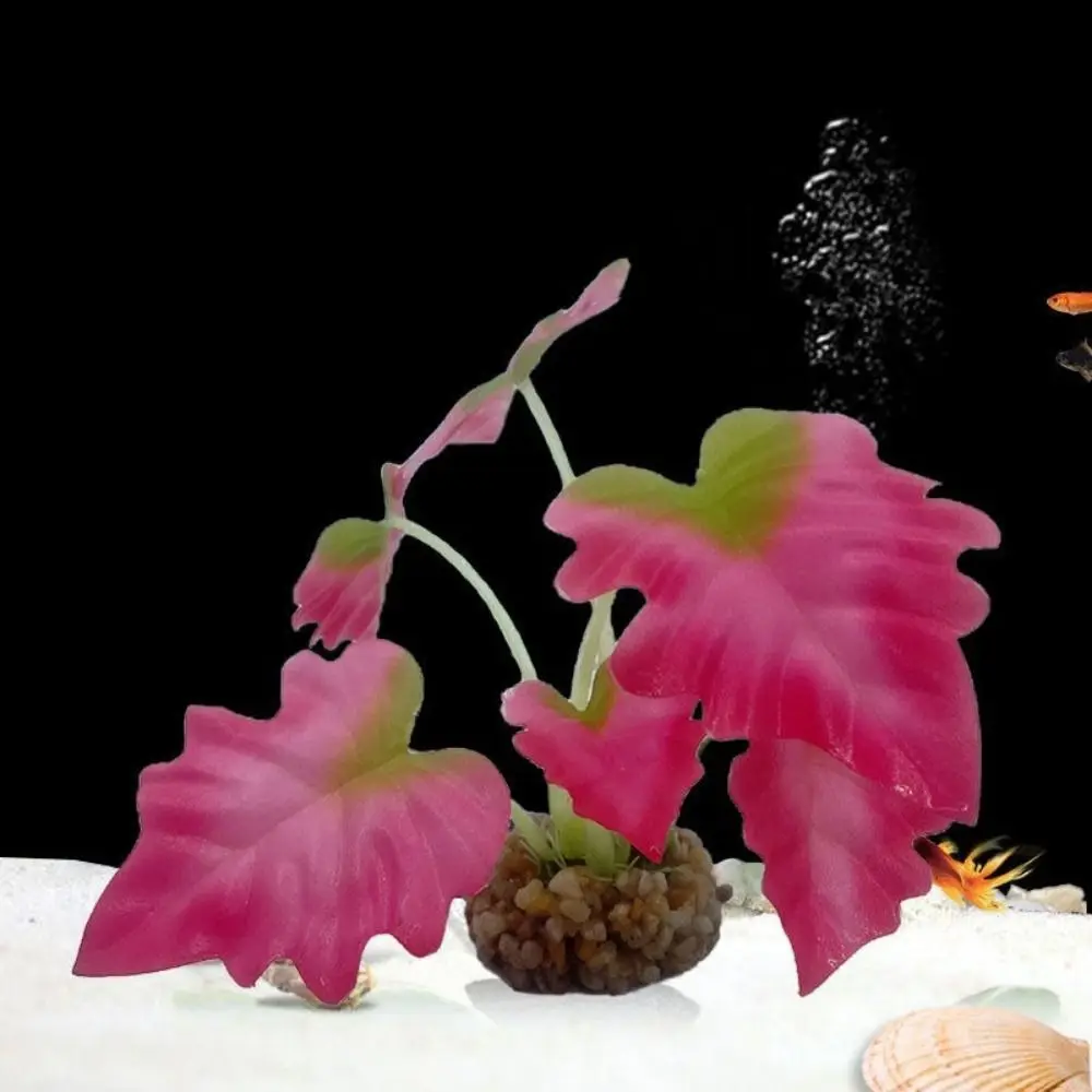 Plastic Aquarium Water Plants Lifelike Small Artificial Underwater Plants with Sturdy Stems Decorative Artificial Grass Ornament