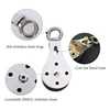 Silent Gym Cable Pulley Rotation 360 Degree Stainless Steel Surface Smooth Durable Attachment for DIY Home Gym Pulley System 4