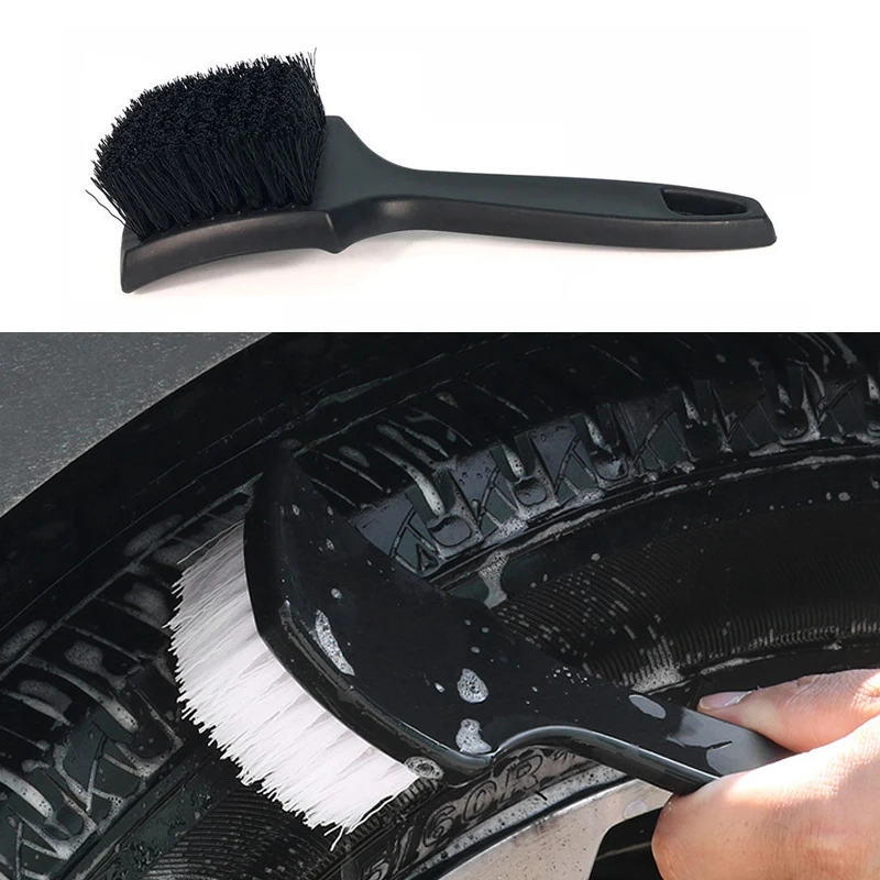 Auto Tire Rim Brush Wheel Hub Cleaning Brushes Car Wheels Detailing  Cleaning Accessories Black White Tire Auto Washing Tool - AliExpress