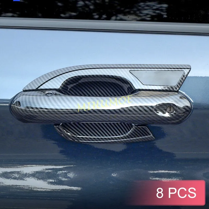 

Чехол для автомобильной дверной ручки из углеродного волокна + отделка для Ford Explorer 2020-2023