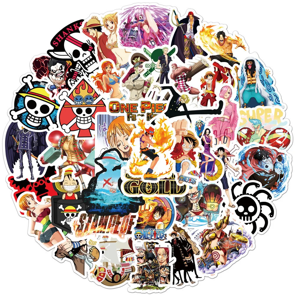 10/30/50/100pcs Japanese Anime One Piece Nami Luffy Stickers Cartoon Decal Car Motorcycle Luggage Waterproof Cool Kid Sticker