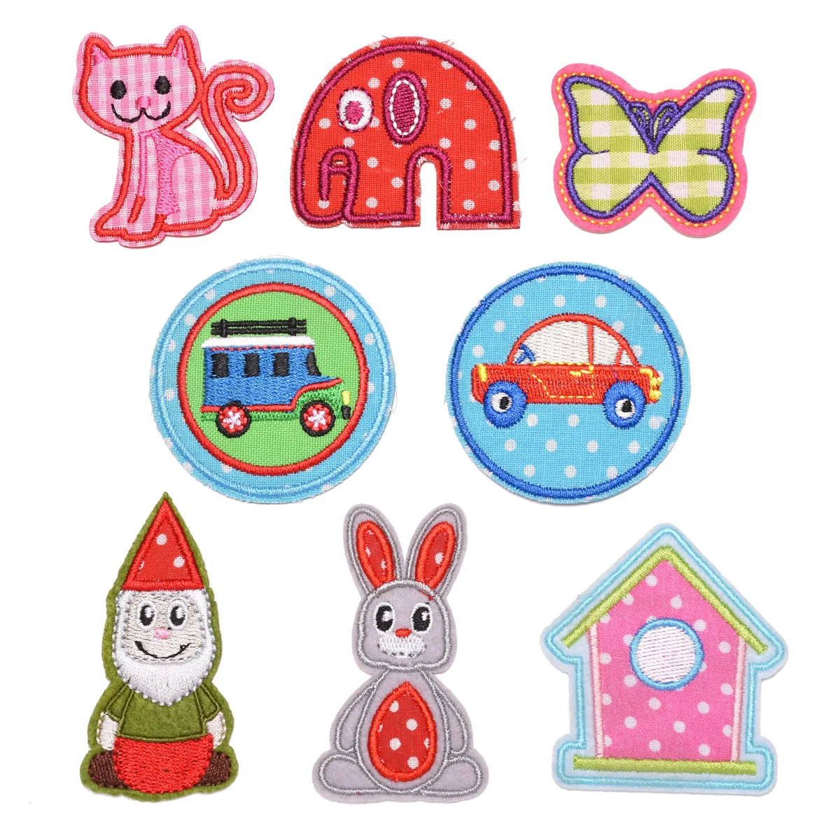 Nuovo Abbigliamento Patch Patch Farfalla Coniglietto Gattino Serie Animale Ricamo Squisito Stiratura Patch Per Cucire