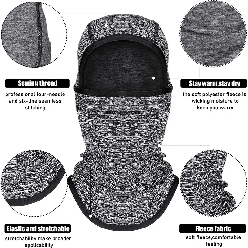 Girls Balaclava Fleece Windproof Ski Face Mask Cover Boys Snowboard Cycling Hiking Scarf Children Kids Skiing Helmet Liner Hood