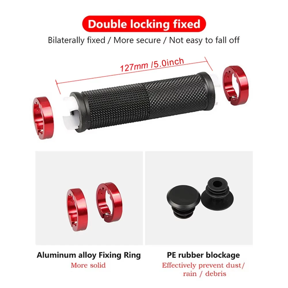Bicycle Handlebar Grips Bicycle Accessories MTB Alloy Lock Bilateral Lock Anti Slip Cycling