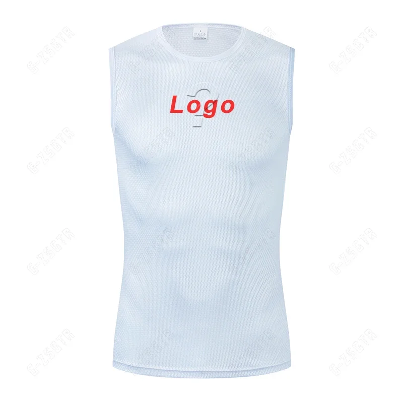 New Cycling Underwear Sport Base Layer White Cycling Jersey Reflective Vest Men Undershirt Quick Dry Elastici Vest Road Bike Je