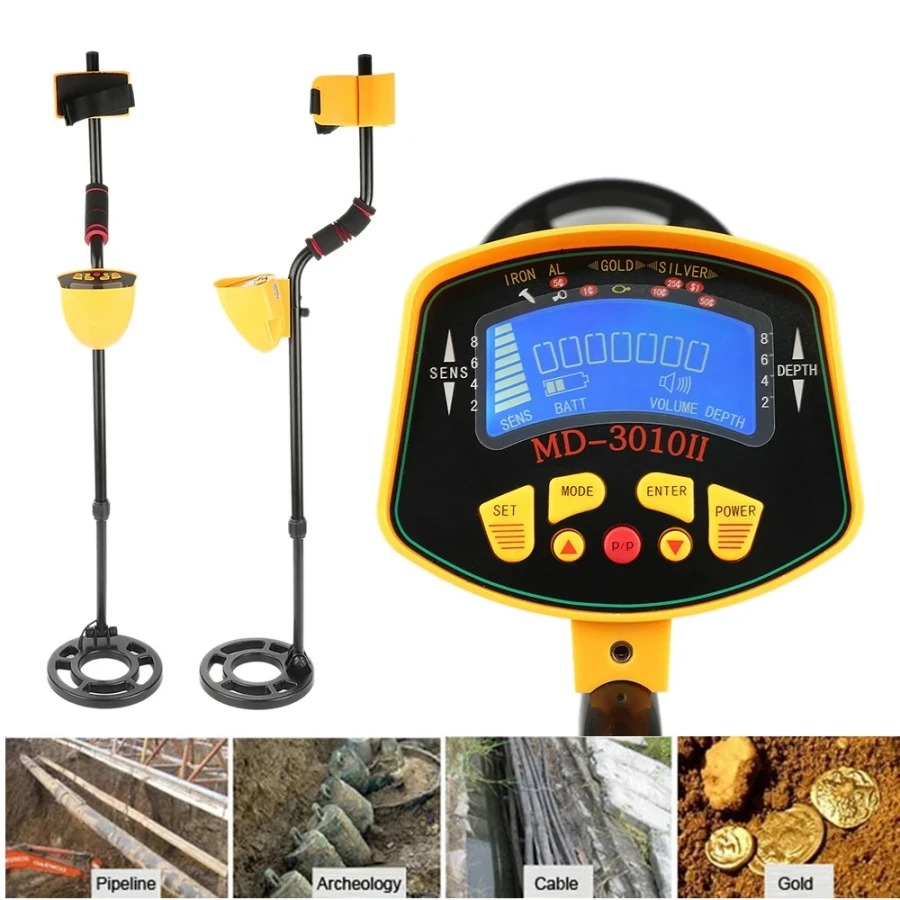 Md-3010Ii Underground Metal Detector Professional Md3010 Nugget Finder Gold Detector Treasure Hunter Md 3010 Metal Detect Search