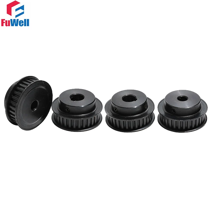 

Black Steel Synchronous Wheels Belt Width 11mm XL42T 44T Timing Pulleys Keyway Bore For CNC machine Synchronous Belt Pulley