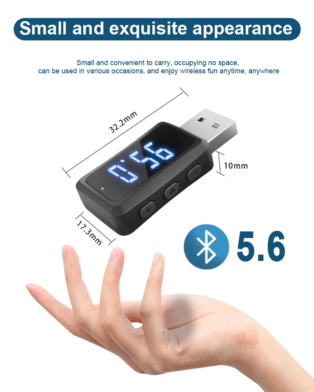 Wireless Bluetooth Car FM Transmitter with LED Display & Hands-Free Calling System