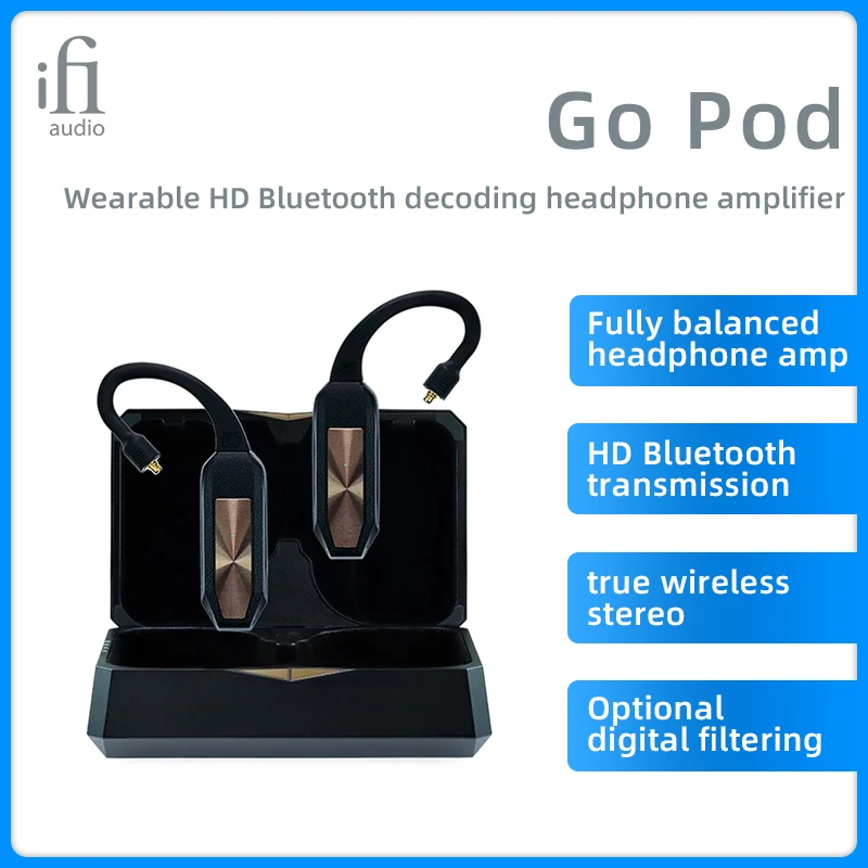 Ifi Go Pod Auricolari Mmcx Wireless Indossabili Hd Bluetooth Dac E Cuffie Auricolari In-Ear Cablati Converti In Wireless