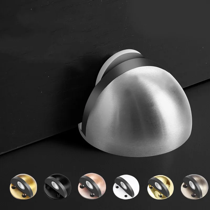 Magnetic Door Stopper Stainless Steel Punch-free Anti-collision