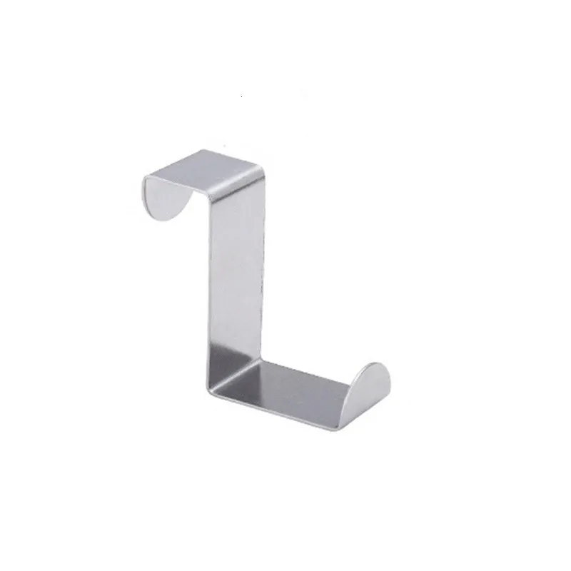 Storage Hook Door Hook 1Pcs Door Back Hook Stainless Steel Over The Door Hooks Z-Shaped Coat Hanger Reversible Keys Towel Storage Rack Organizatio