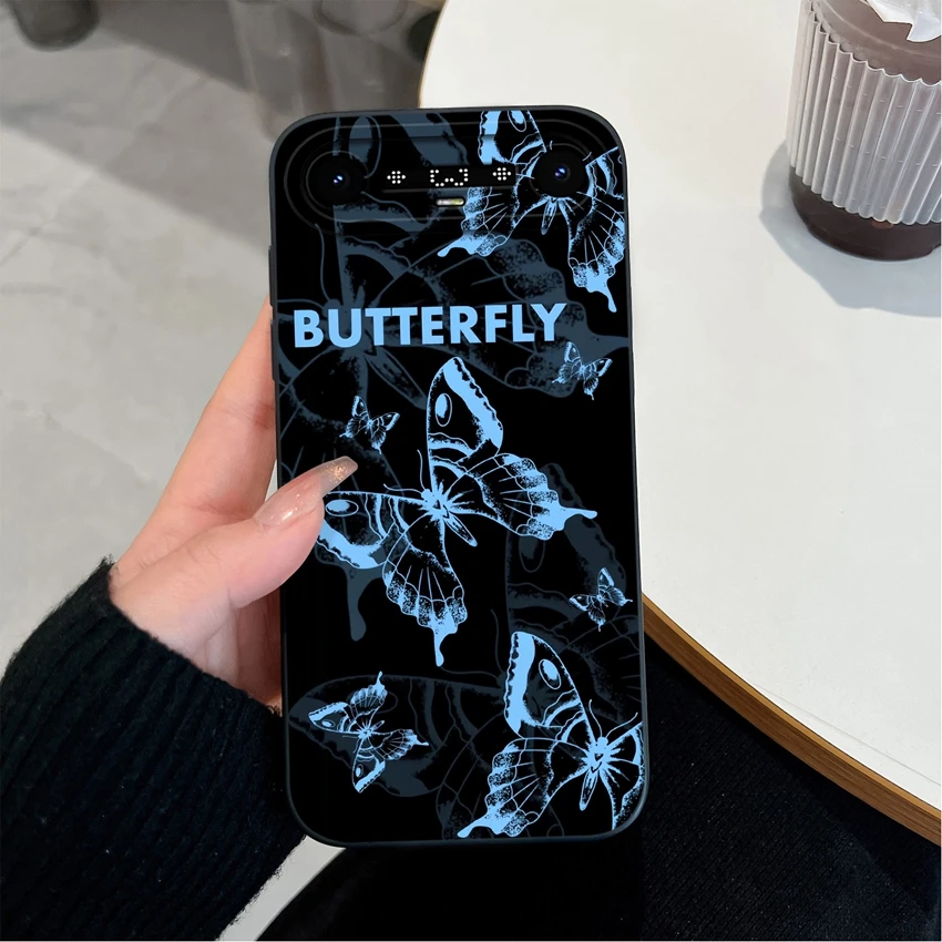 Beautiful Clouds Pattern Slim Liquid Silicone Anti-Slip Phone Case