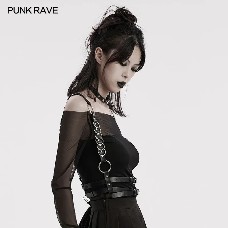 Cintura Donna Pelle Punk Catene Per Il Corpo A Strati Nere Cintura In cintura-donna-pelle-punk-catene-per-il-corpo-a-strati-nere-cintura-in