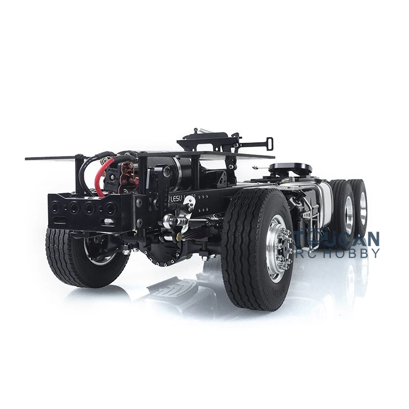 1/14 LESU 6X6 Metal Chassis for Remote Control Tractor Truck Tamiyay 1851 3363 RC Car Highline Cabin Toy Th15104-Smt3 5