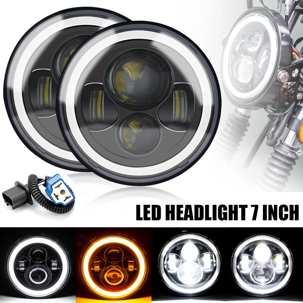 

7 Inch Round Work Light Car Headlights High Brightness Far Near Beam Spotlights For Truck