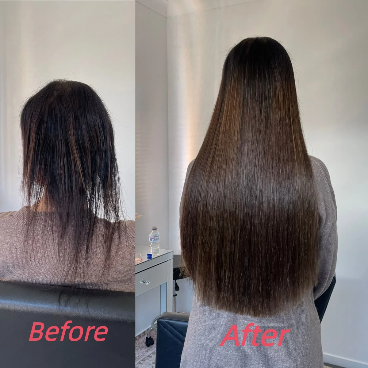 16A 고밀도 벌크 헤어 100% 리얼 버진 스트레이트 인모 벌크 연장 번들 I팁 V팁 플랫팁 나노 링 브레이딩