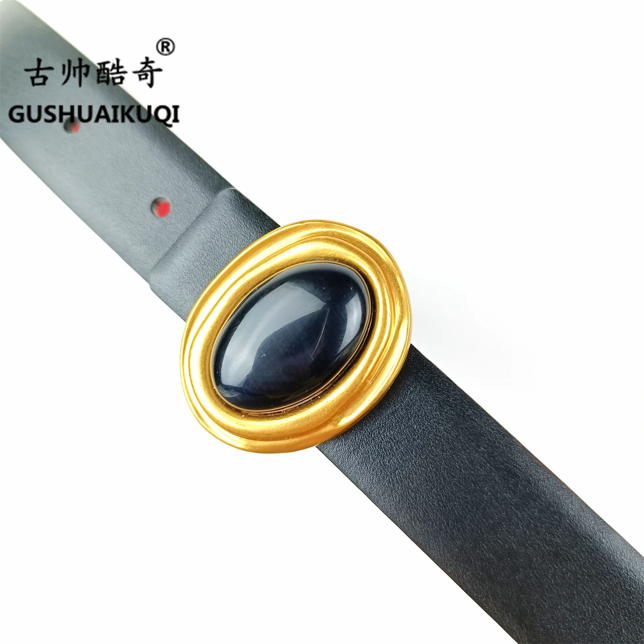 

Мужской и женский ремень шириной 2022 см, новый дизайн Gu Shuai для мужчин и женщин, Высококачественная воловья кожа, double-s