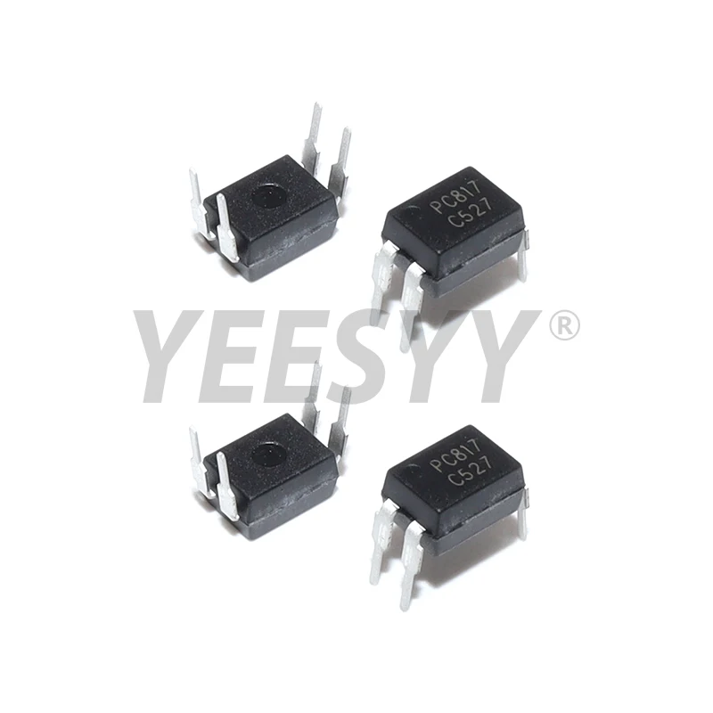 50PCS PC817 PC817C Optocoupler FL817C PS817C DIP4 DIP Opto Coupler New and Original Optical Isolation IC Chip 817C EL817 5v 3