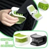 Car Interior Openable Cleaning Brush Double Sided U Type Handguard Folding Tray Sponge Diamond Brush Knife and Cutlery Cleaner 1