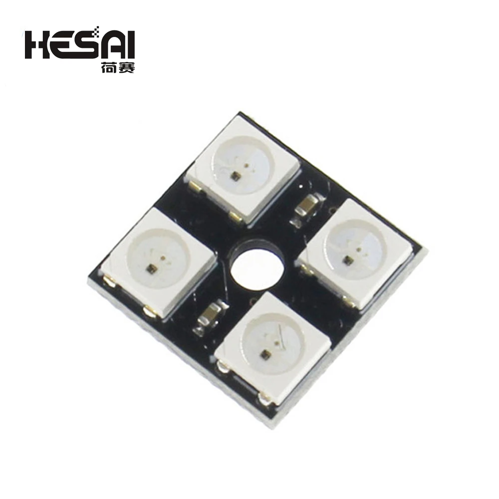 4비트 WS2812 WS2812B WS 2811 5050 RGB LED 램프 패널 모듈 5V 4비트 레인보우 LED 정밀