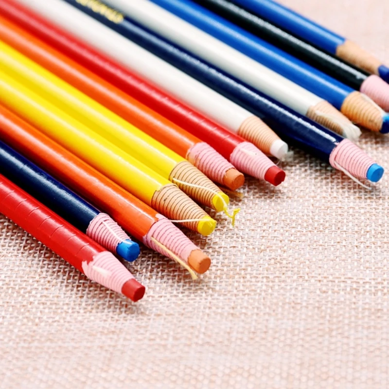 DXAB 12Pcs Peel off China Markers Grease Pencils for Mechanical Wax Pencil Marking 4
