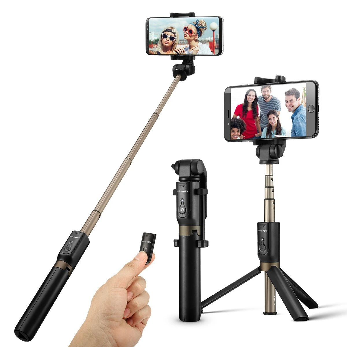 Bejaarden George Bernard Achterhouden Selfie Stick Tripod Blitz Wolf | Blitzwolf Bs3 Selfie Stick | Selfie Stick  Itzwolf 3 1 - Selfie Sticks - Aliexpress