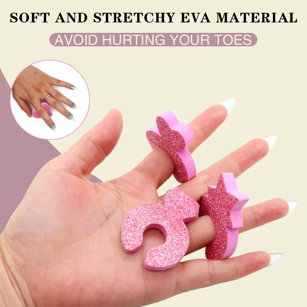 20Pcs Sponge Toe Separators For Hand And Feet Nail Polish Application Luxury Sponge Finger Separators Pedicure Supplies Manicure