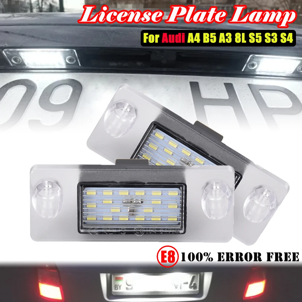 2 Pz Per Audi A4 B5 Avant A3 8L S5 B5 A3/S3/Sportback A4/S4 Avant Led Targa Luci Lampada Accessori Auto