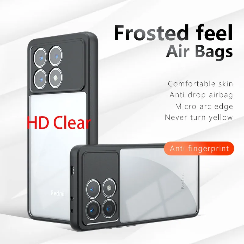 Frosted Skin Feel Hard Case with HD Clear Acrylic