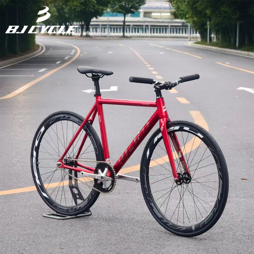 Fixed Gear Bike BJ CYCLE Bennetti Abnormal Single Speed Gravel Fixie DIY Free Wheel Complete Bicycle City Bicycle Road Bike