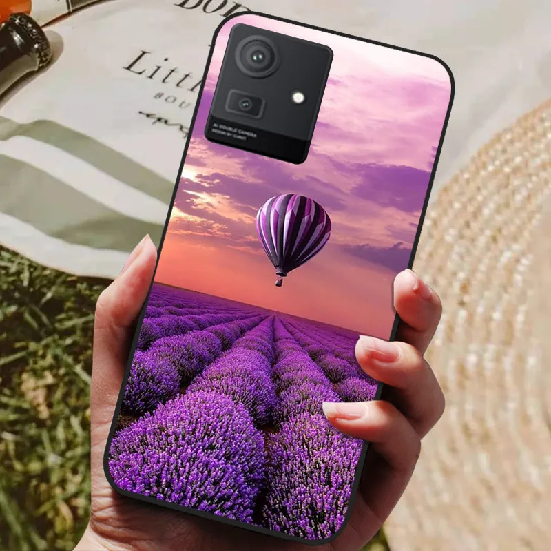 Stylish Cool Painted Black Silicone TPU Soft Phone Shell - Protective Case Cover