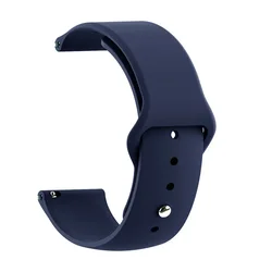 Silicone Watch Strap - 20mm/22mm Adjustable Band, Universal Fit for 22mm Watchband (20 - Midnight - blue)