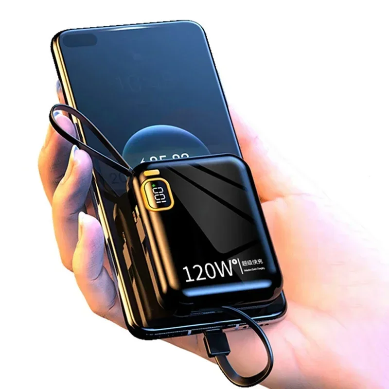 Xiaomi 50000mAh Power Bank 120w Detachable Usb To Type C Cable Two-way Fast Charger Mini Powerbank For Iphone Xiaomi Samsung 5