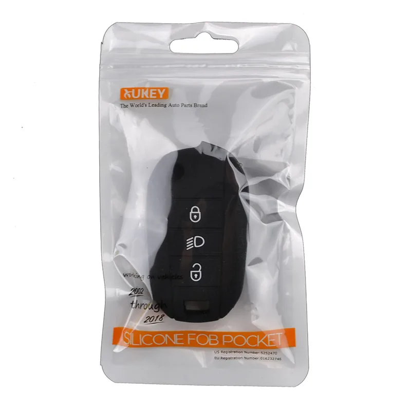 Car Remote Key Fob Shell Cover Case 3 Button Silicone Skin Holder For Peugeot 3008 208 308 508 408 2008 307 4008