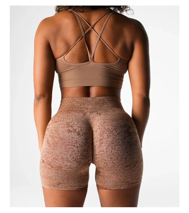 Description Picture 6 of itemNew Digital Seamless Airy Yoga Shorts Peach Shaping Workout Leggings 3/4 Length Gym Running Breathable Tights Fitness Clothes