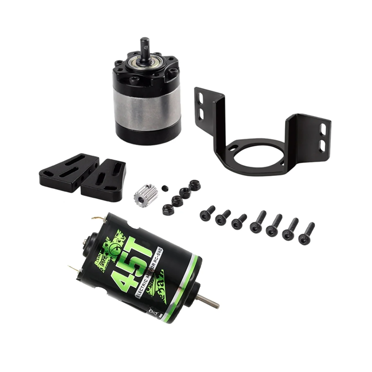 

540 Brushed Motor 45T with 1:5 Reduction Gearbox for 1/14 Trailer 1/10 RC Car Crawler Axial SCX10 Traxxas TRX4