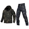 Winter Men TAD Tactical Suits Army Waterproof Fleece Coats+Pants Camouflage Soft Shell Training Uniform Casual  Hooded Jackets 3