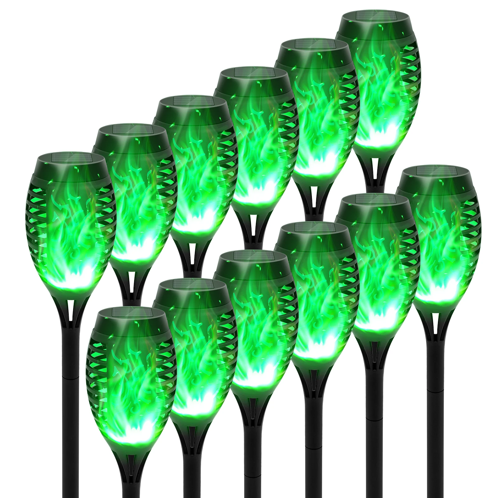 12Pcs Green Solar Lt
