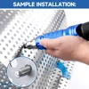 Blue Aluminum Alloy Cordless Electric Rivet Nut Gun Tool Set with Attachments  2.4/3.2/4.0/4.8mm DIY Automotive Hex Shank Nozzle 2