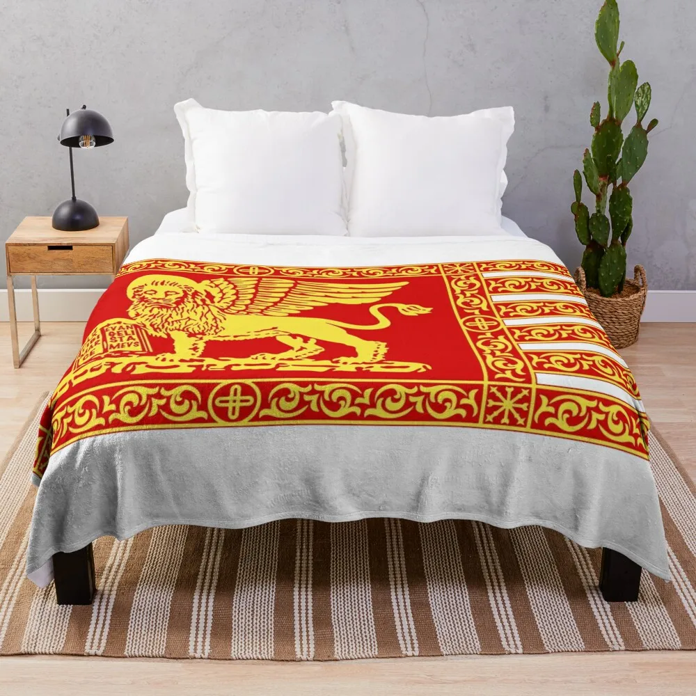 

Venice Flag Throw Blanket Decorative Beds Soft Luxury St Blankets