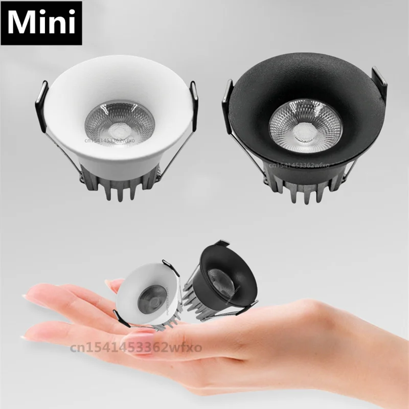 Recessed Ceiling Spotlight Dimmable Mini 3W5W7W10W embedded sky light LED downlight COB spotlight AC110-220V bedroom cabinet interior lighting led downlight recessed ceiling spotlight ceiling lamps