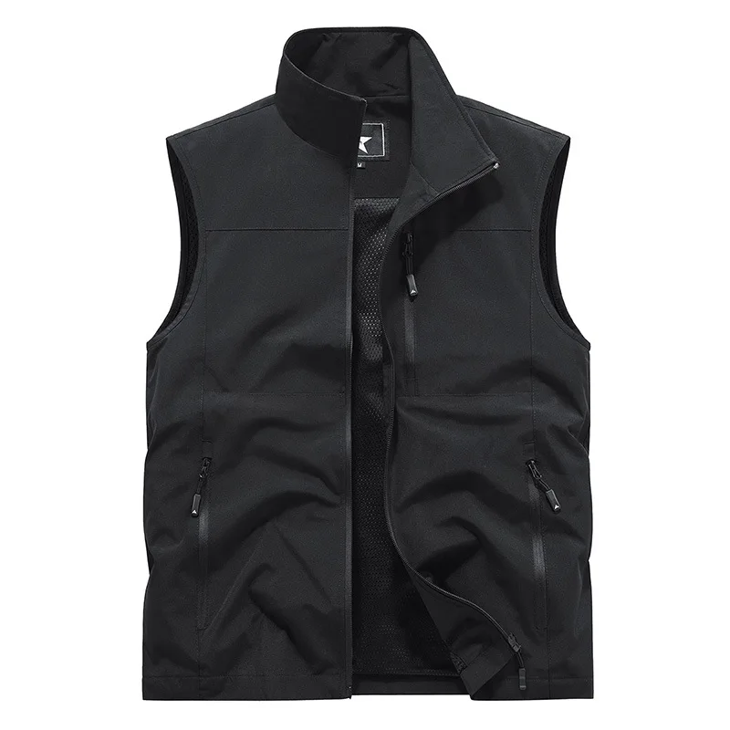 Sleeveless Jacket Tactical Vest For Men Vests Work Multi Pocket Hunting Embroidered Clothing Luxury Large Size Men's Windbreaker