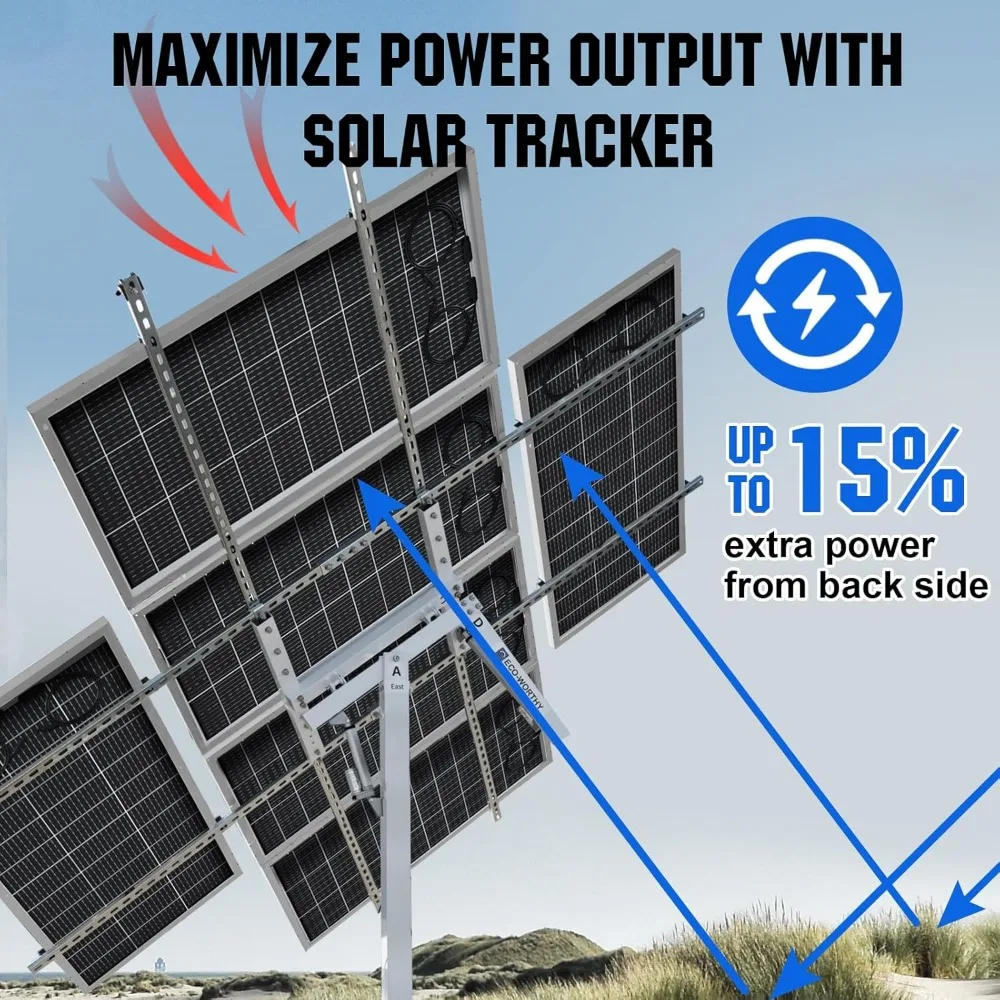Bifacial 195 Watt 12 Volt 12BB Solar Panel Monocrystalline Double-Sided Power Generation Rigid High-Efficiency PV Module