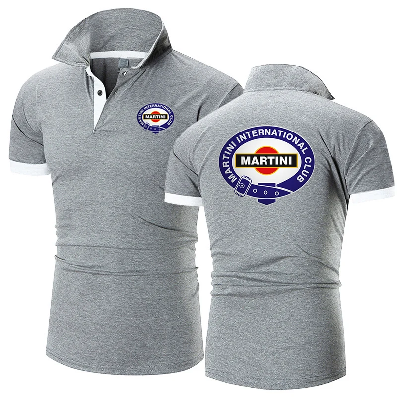 Mens Summer Short Sleeve Polo Shirt Solid Color High Quality Slim Fit