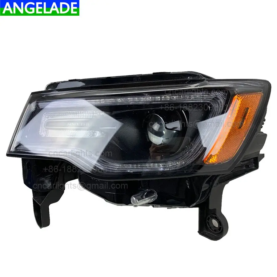 Original Genuine USA American Black Xenon LED Headlights for Jeep Grand
