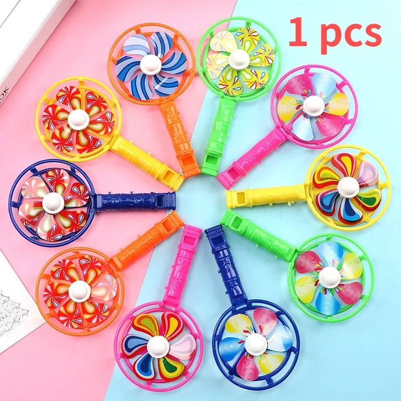Kids Party Favors Bulk Toys Gift Kids Whistle Windmill Toy Stuffing Carnival Prizes Boys Girls Birthday Gifts Cute Whistle wind spinner toys