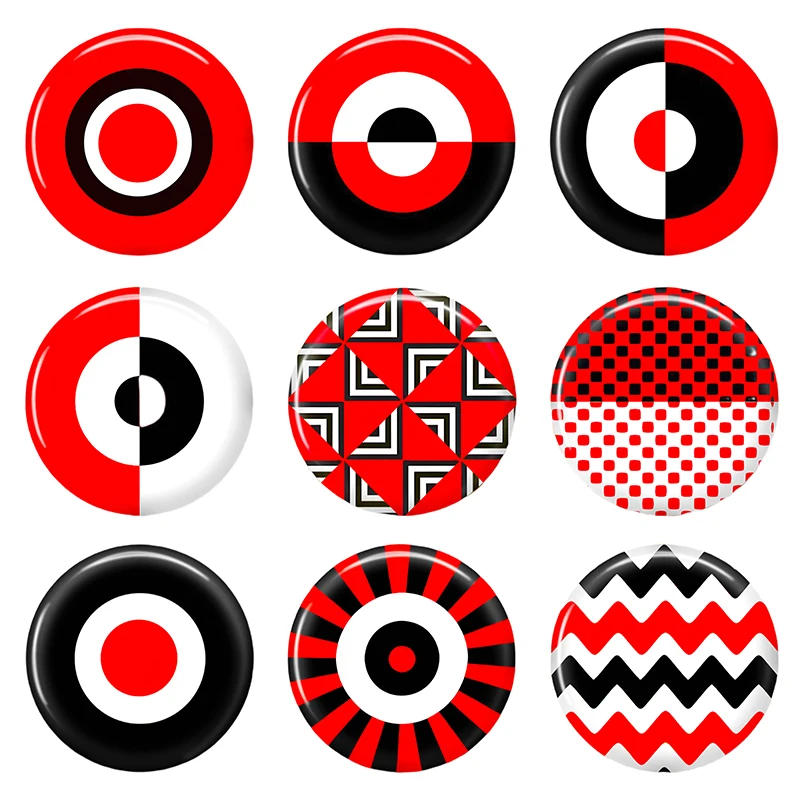 DIY Round Glass Cabochon Set for Handmade Photo Crafts