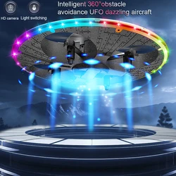 New UFO Mini Remote Control Drone LED 4K Camera UAV Intelligent Obstacle Avoidance Aerial Photography Four Axis Aircraft Toys